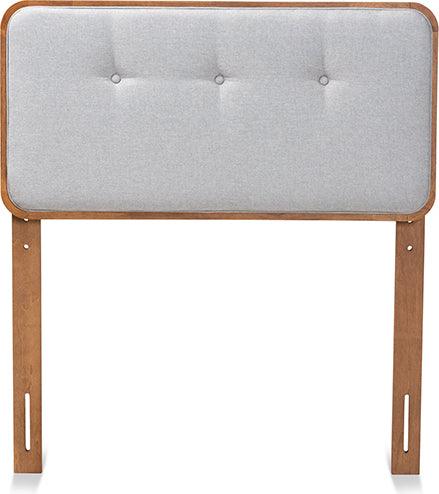Wholesale Interiors Headboards - Palina Twin Headboard Light Gray & Walnut