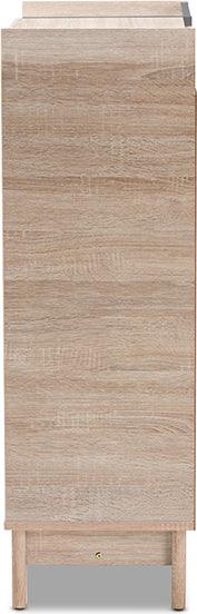 Wholesale Interiors Shoe Storage - Fella Oak Brown & Dark Gray Entryway Shoe Cabinet