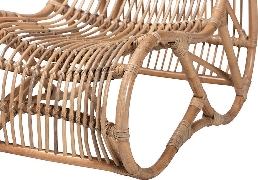 Wholesale Interiors Accent Chairs - Genera Modern Bohemian Natural Rattan Lounge Chair