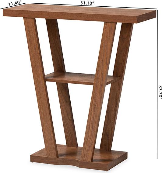Wholesale Interiors Consoles - Boone Walnut Brown Finished Wood Console Table