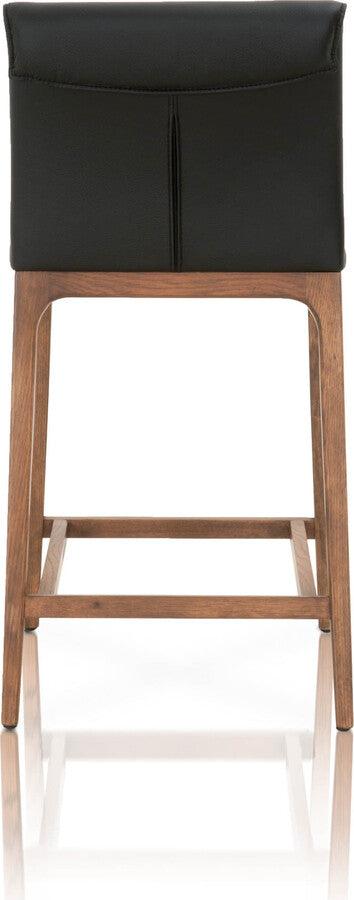 Essentials For Living Barstools - Alex Counter Stool Sable Top Grain Leather, Walnut