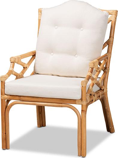 Wholesale Interiors Accent Chairs - Sonia Modern and Contemporary Natural Finished Rattan Armchair
