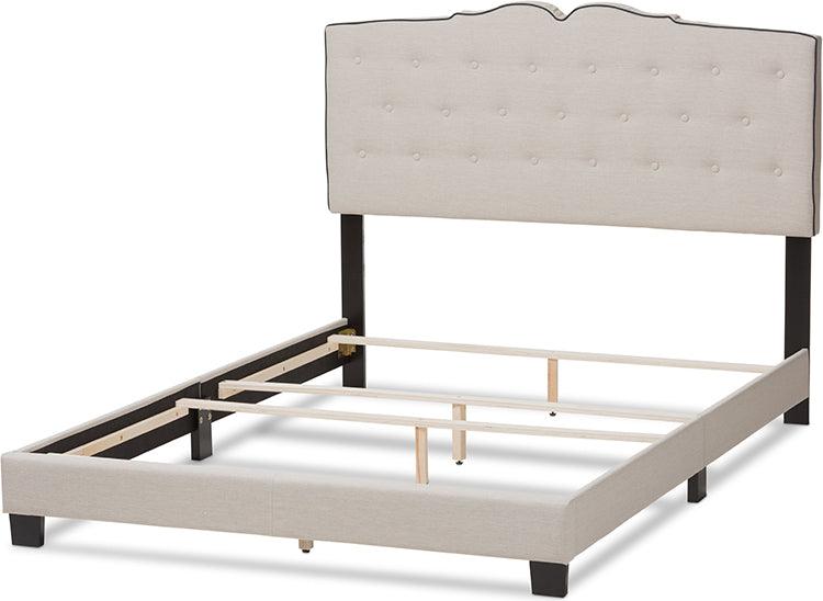 Wholesale Interiors Beds - Vivienne Queen Bed Light Beige