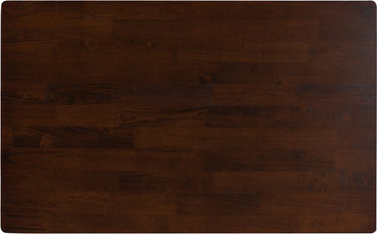 Wholesale Interiors Dining Sets - Helene Mid-Century Modern Cream Fabric And Dark Brown Finished Wood 5-Piece Dining Set