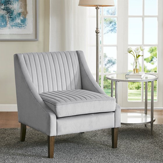 Olliix.com Accent Chairs - Upholstered Accent Chair Light Gray
