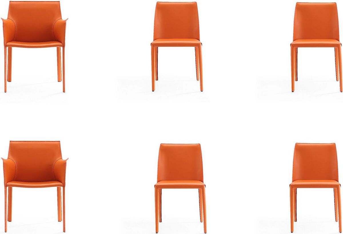 Manhattan Comfort Dining Chairs - Paris Coral Dining Chairs (Set of 6)