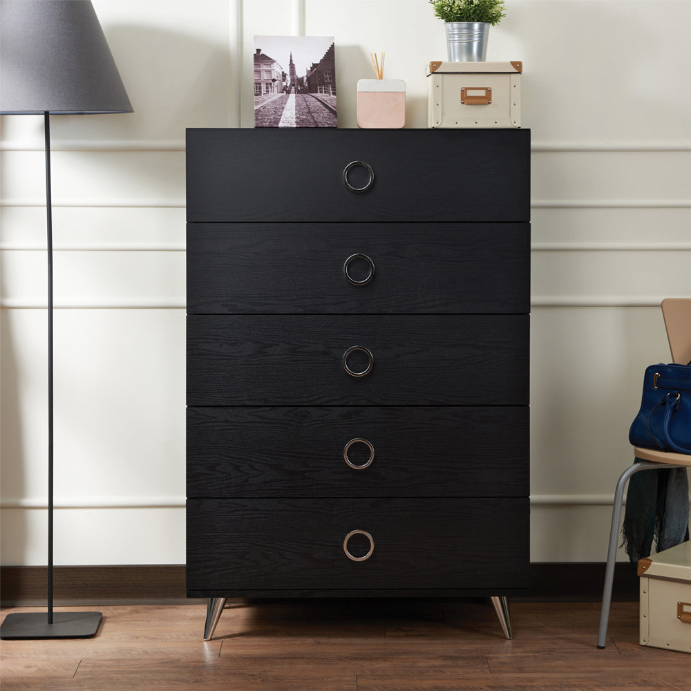 ACME Chest of Drawers - ACME Elms Chest, Black