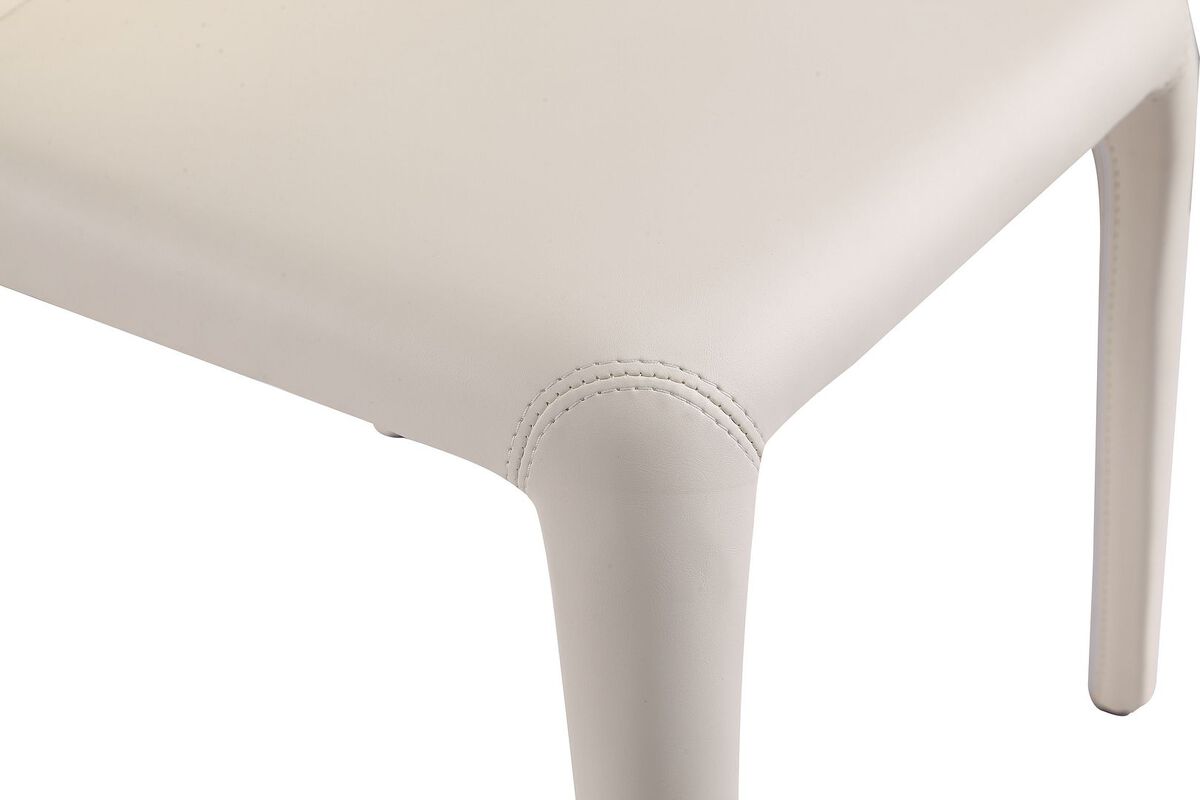 Manhattan Comfort Dining Chairs - Conrad Cream Faux Leather Dining Chair (Set of 2)