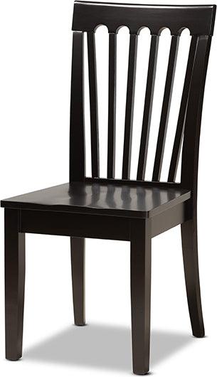 Wholesale Interiors Dining Sets - Zora Dark Brown Finished Wood 7-Piece Dining Set