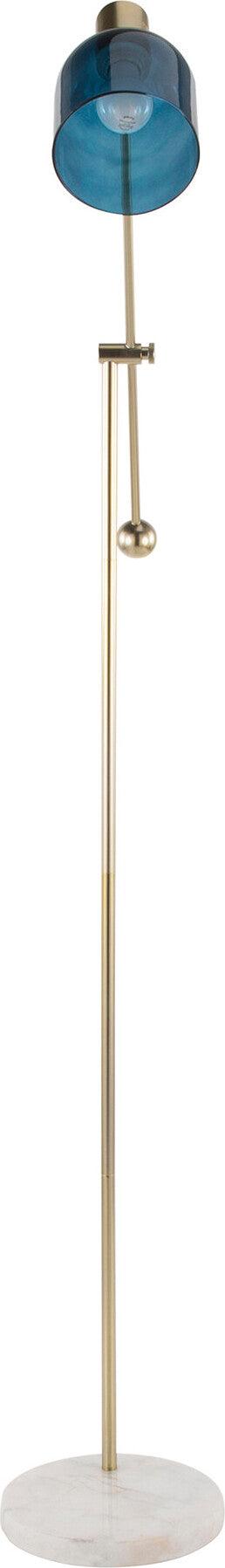 Lumisource Floor Lamps - Marcel Floor Lamp White Marble & Gold