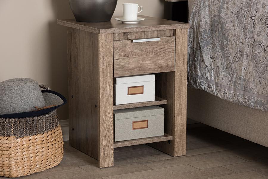 Wholesale Interiors Nightstands & Side Tables - Laverne Nightstand Oak Brown