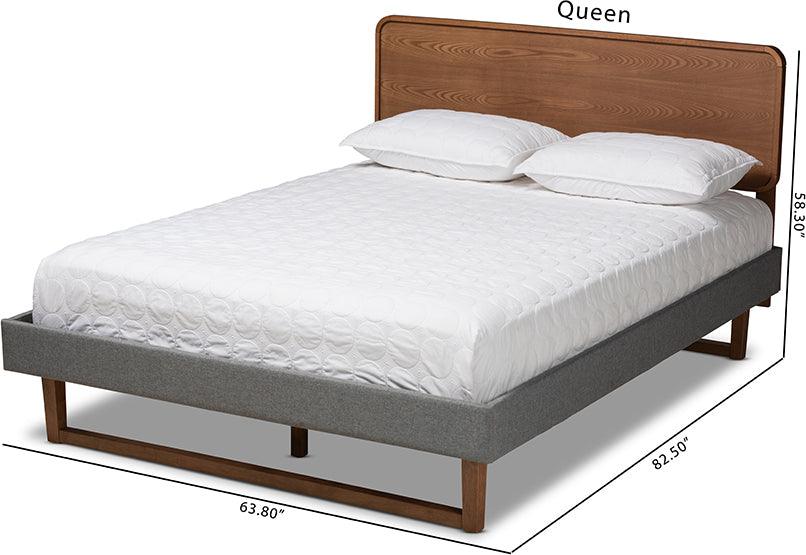Wholesale Interiors Beds - Ayla King Bed Gray & Walnut