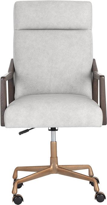 SUNPAN Task Chairs - Collin Office Chair Saloon Light Gray Leather