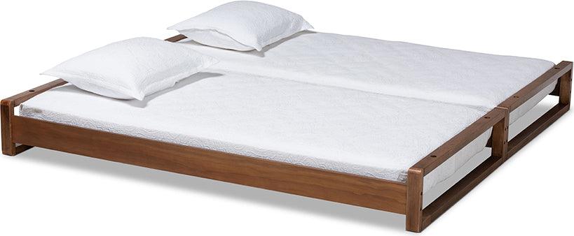 Wholesale Interiors Beds - Klara Twin to King Bed Walnut