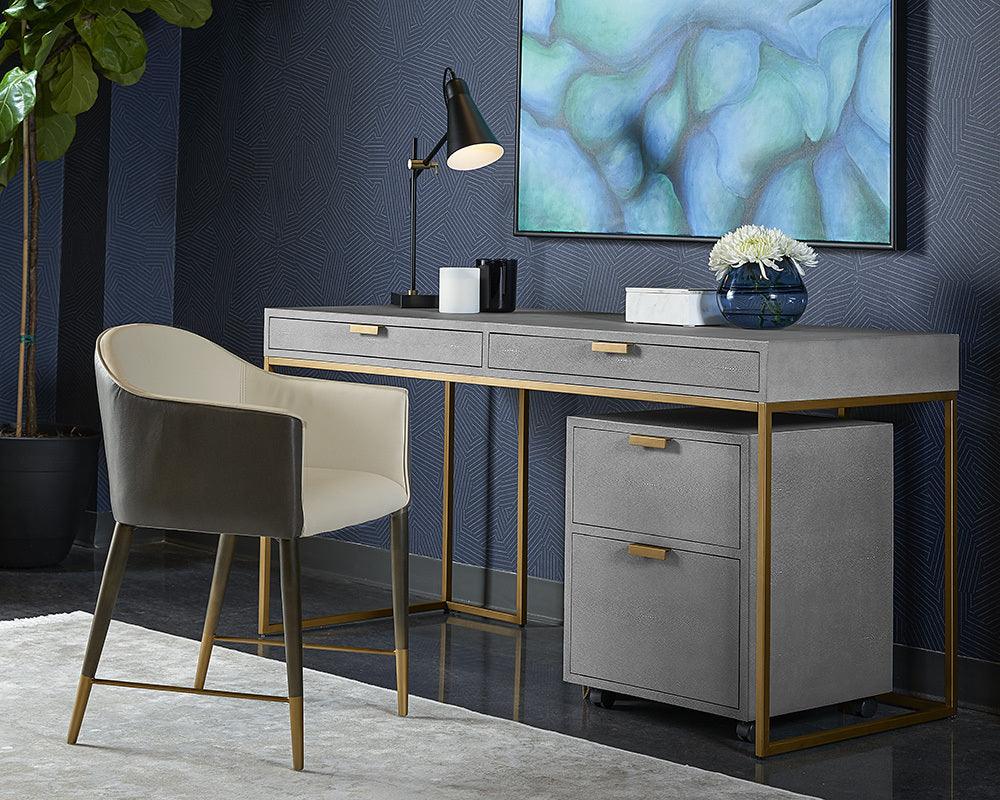 SUNPAN Desks - Jiro Desk - Grey Shagreen