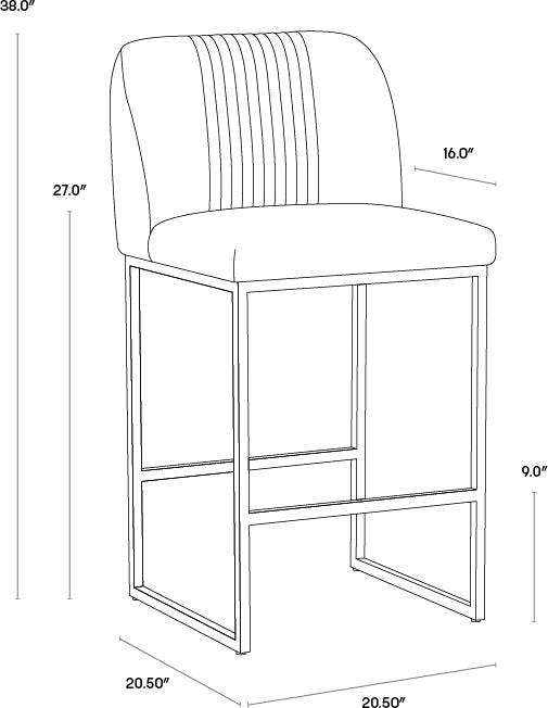 SUNPAN Barstools - Nevin Counter Stool - Shadow Grey