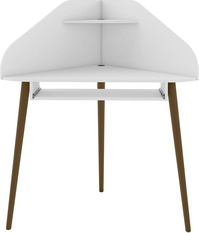 Manhattan Comfort Desks - Bradley 4-Piece Round Sectional Cubicle Desk White