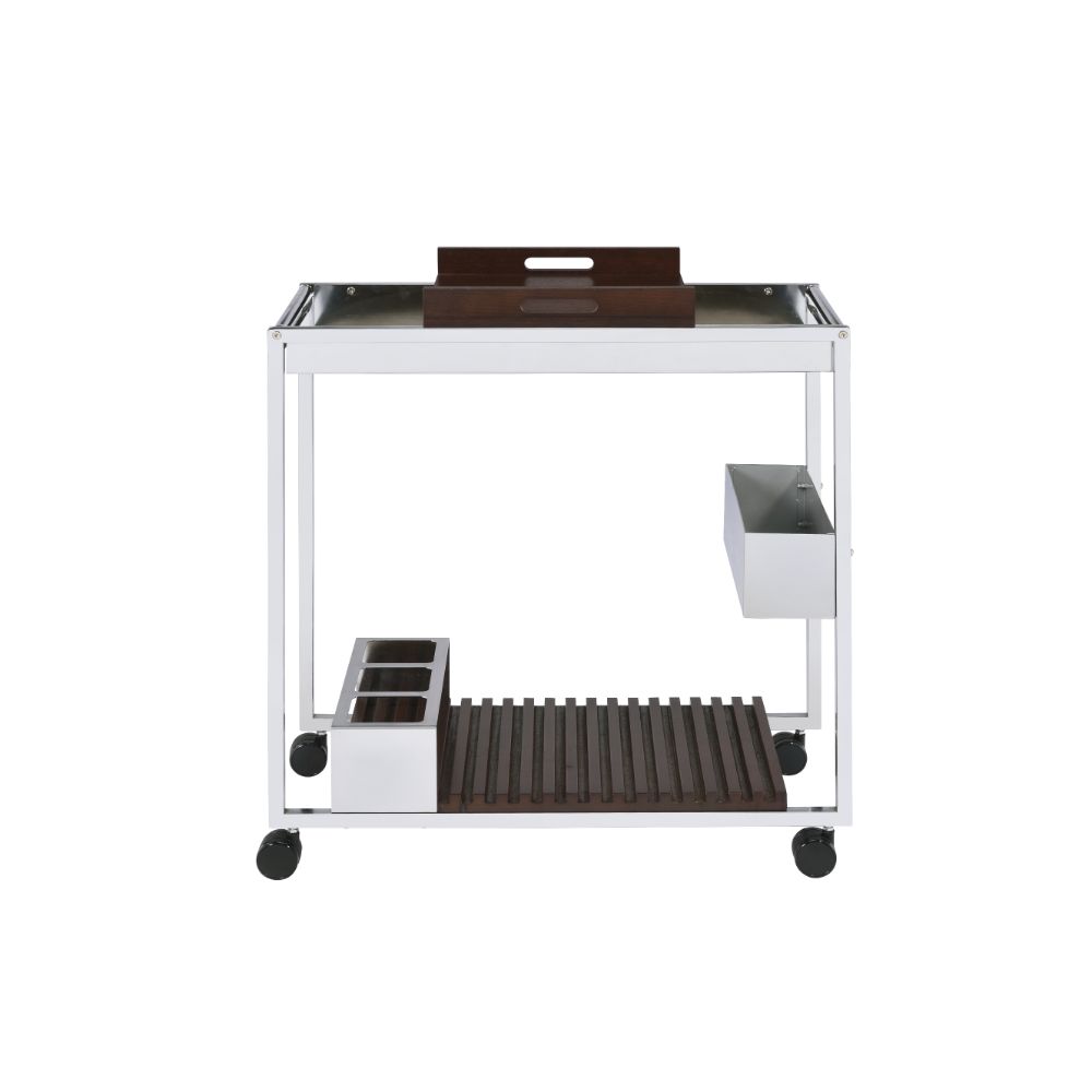 ACME Kitchen & Bar Carts - ACME Lisses Serving Cart, Chrome