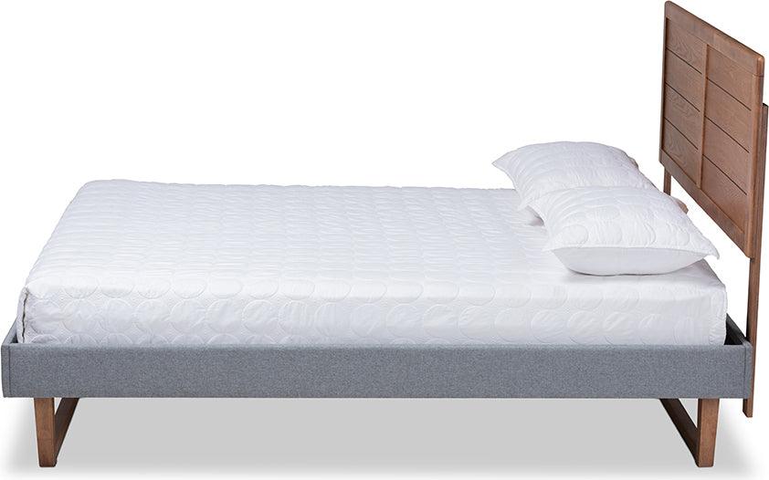Wholesale Interiors Beds - Gabriela Full Bed Dark Gray & Ash walnut