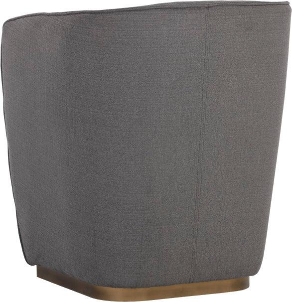 SUNPAN Dining Chairs - Vain Wheeled Dining Armchair - Zenith Graphite Grey