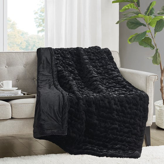 Olliix.com Pillows & Throws - Throw Black