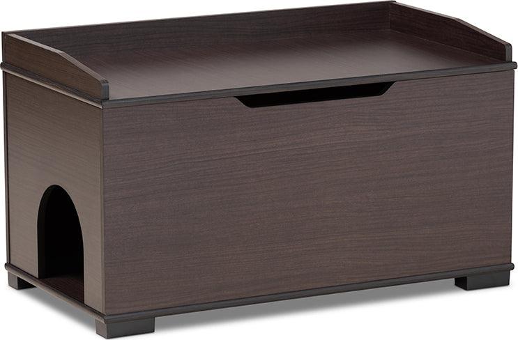 Wholesale Interiors Cat Litter Box - Mariam Dark Brown Finished Wood Cat Litter Box Cover House