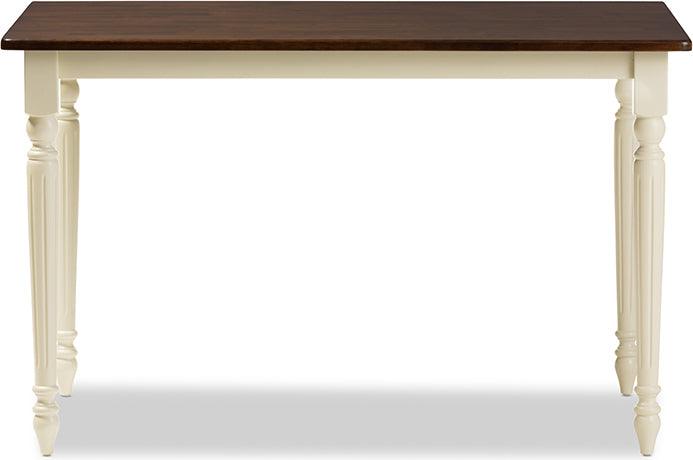 Wholesale Interiors Dining Tables - Napoleon Buttermilk & "Cherry" Brown Finishing Wood Dining Table