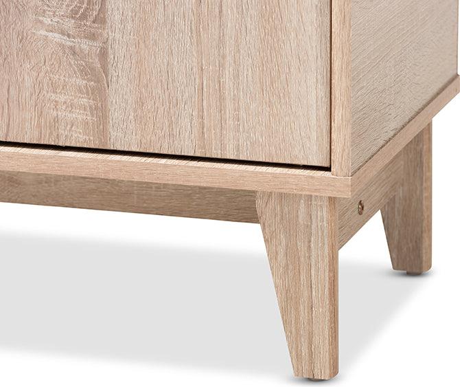 Wholesale Interiors Shoe Storage - Fella Oak Brown & Dark Gray Entryway Shoe Cabinet