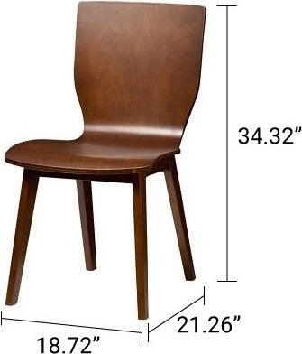 Wholesale Interiors Dining Chairs - Elsa Dining Chair Dark Walnut (Set of 2)