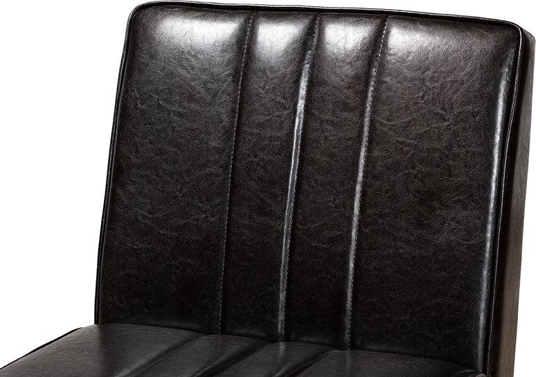 Wholesale Interiors Dining Chairs - Daymond Mid-Century Dining Chair Dark Brown & Walnut Brown