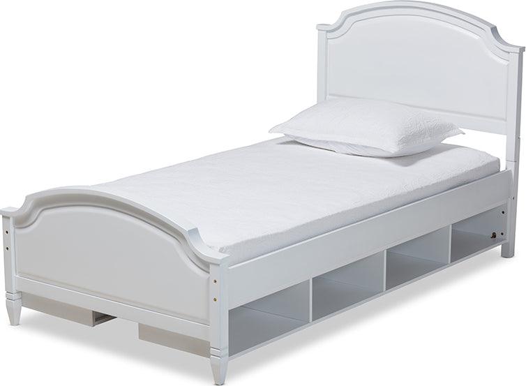 Wholesale Interiors Beds - Elise Twin Storage Bed White