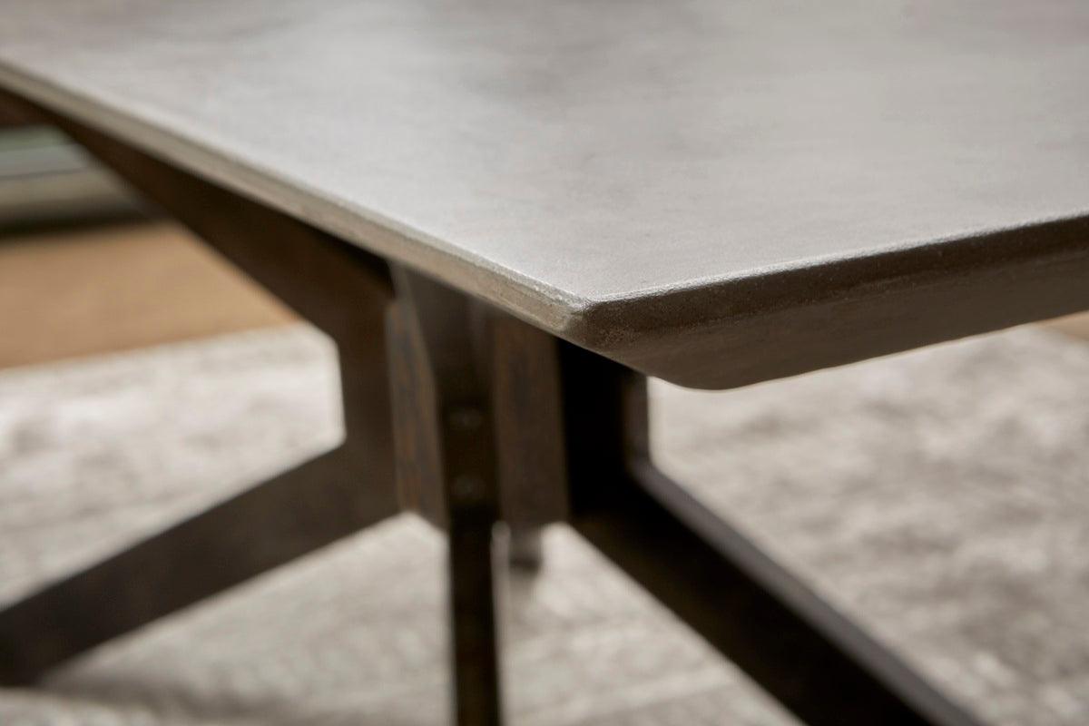 Essentials For Living Dining Tables - Industry Rectangle Dining Table Ash Gray & Distressed Black