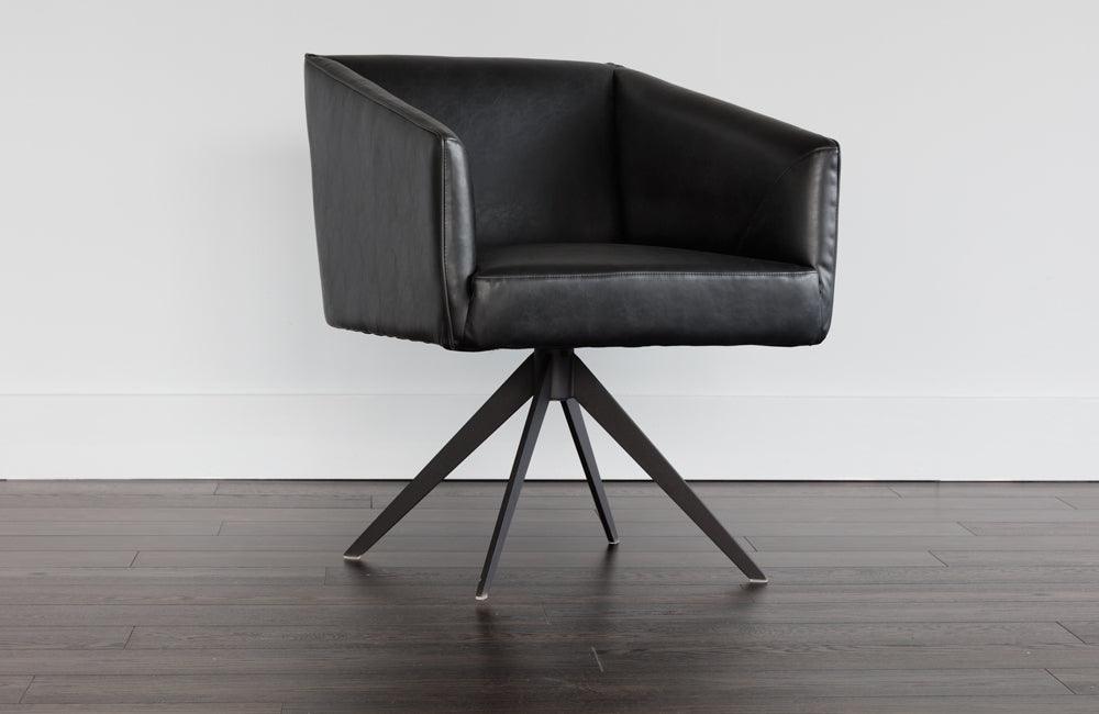 SUNPAN Dining Chairs - Phoenix Swivel Dining Armchair - Coal Black