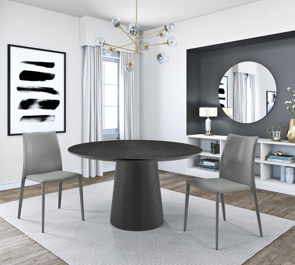 Euro Style Dining Tables - Wesley 53" Round Dining Table in Matte Black