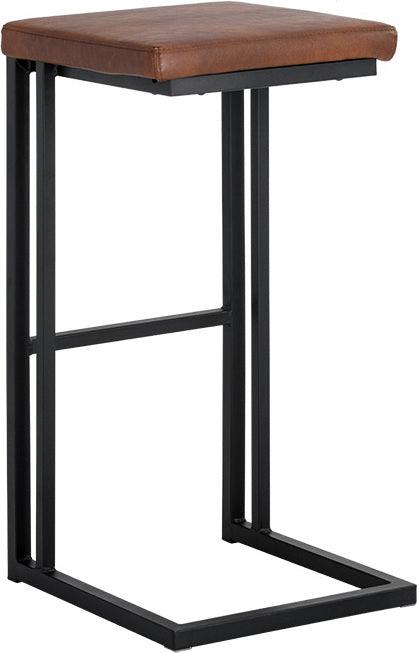 SUNPAN Barstools - Boone Barstool - Black - Bravo Cognac (Set of 2)