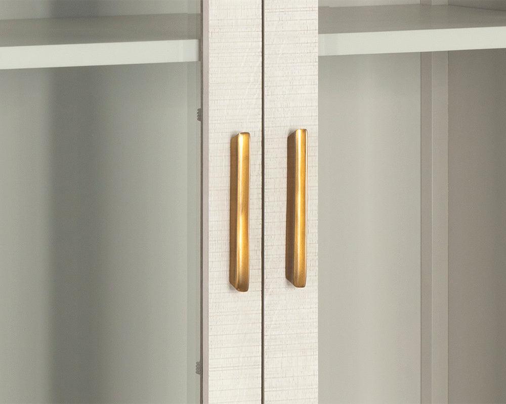 SUNPAN Shelves - Valencia Display Cabinet Taupe Wood