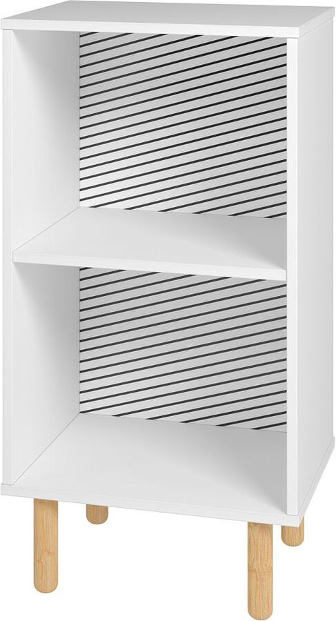 Manhattan Comfort Nightstands & Side Tables - Essex Nightstand in White and Zebra