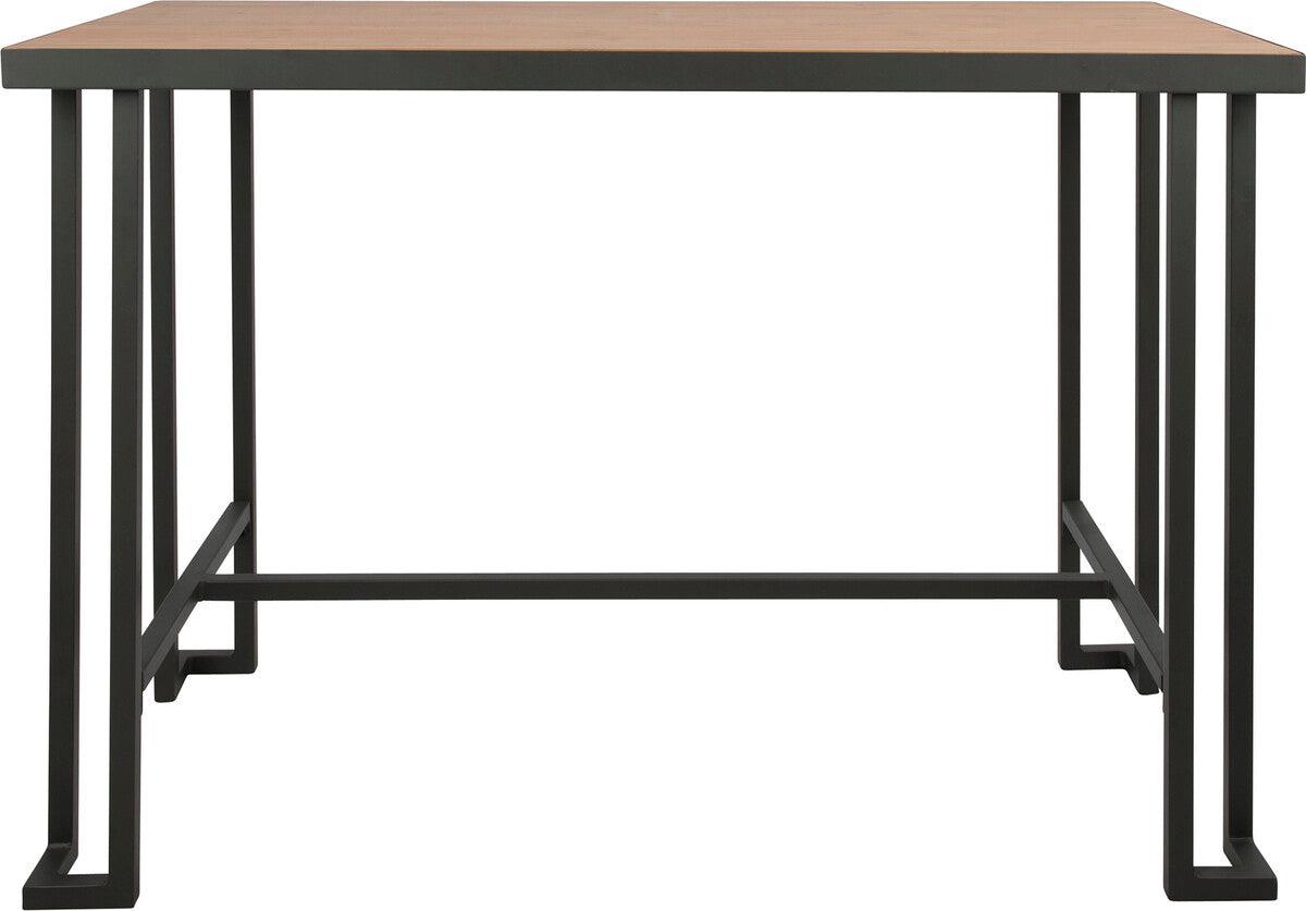 Lumisource Bar Tables - Roman Industrial Counter Table in Grey and Natural