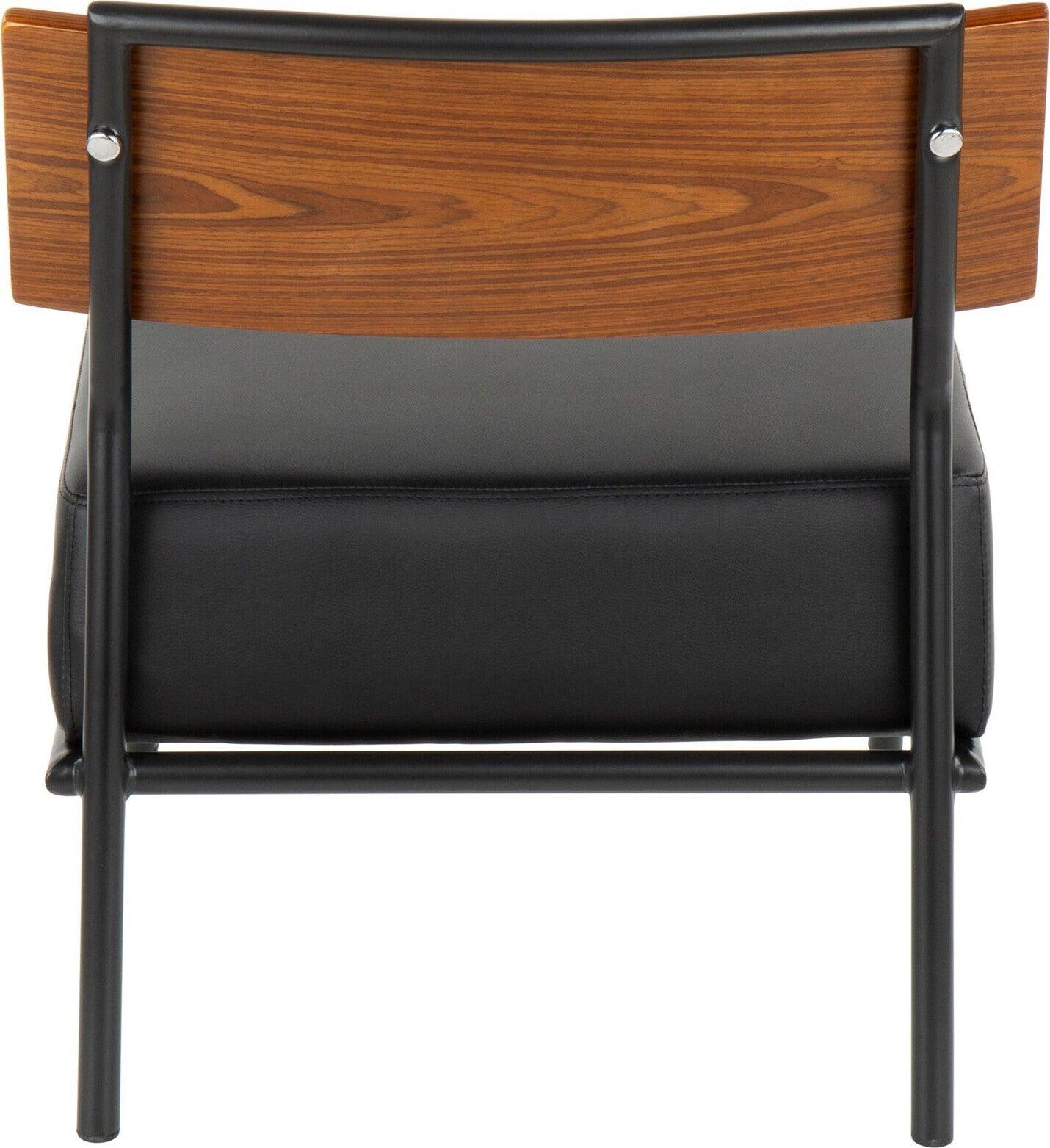Lumisource Accent Chairs - Fiji Accent Chair Black & Walnut