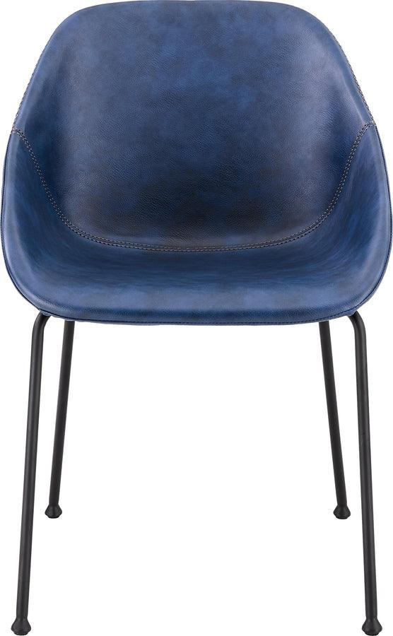 Euro Style Dining Chairs - Corinna Side Chair in Vintage Dark Blue - Set of 2