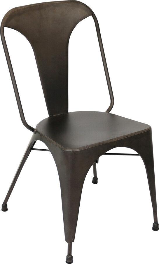 Lumisource Dining Chairs - Austin Industrial Dining Chair in Antique - Set of 2