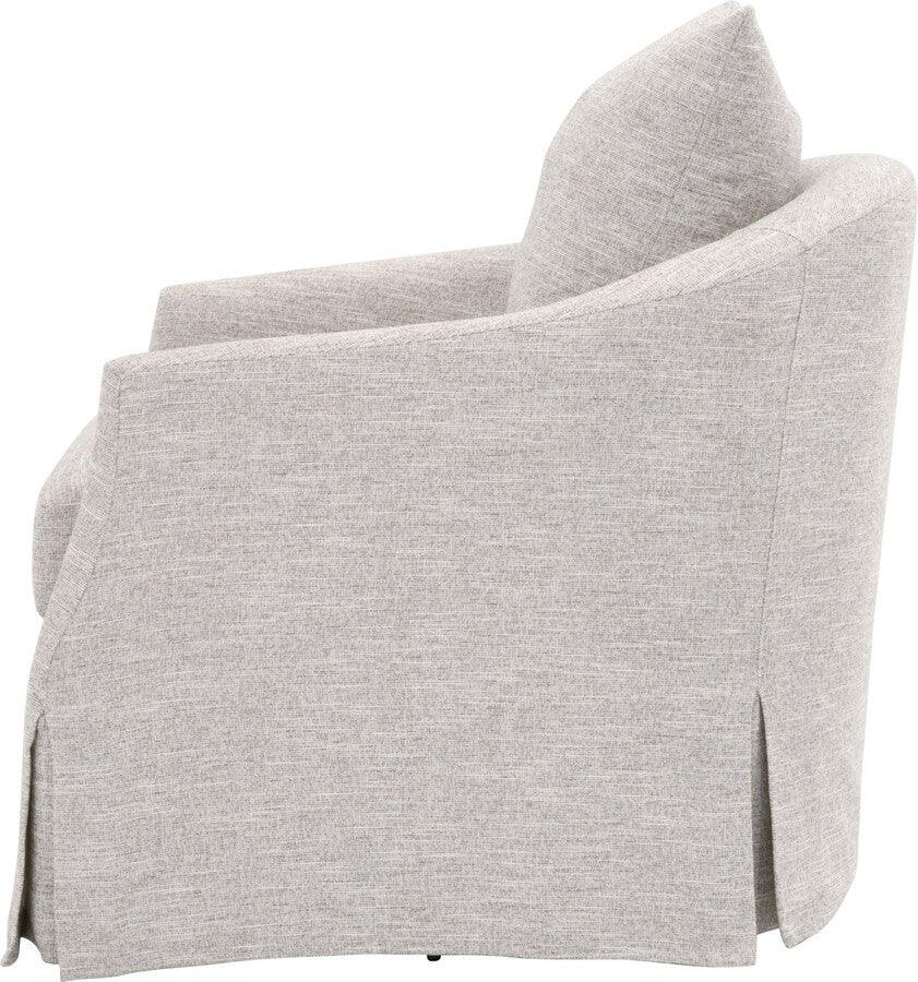 Essentials For Living Accent Chairs - Faye Slipcover Swivel Club Chair Mineral Birch