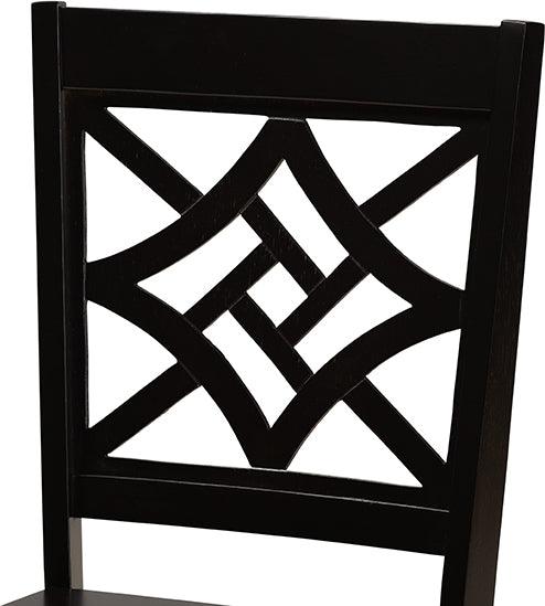 Wholesale Interiors Dining Sets - Rava Modern and Contemporary Dark Brown Finished Wood 5-Piece Dining Set