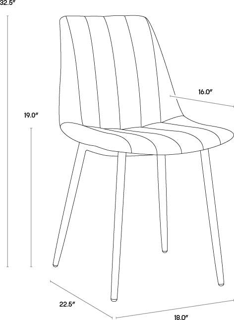 SUNPAN Dining Chairs - Drew Dining Chair - Black - Bravo Cognac (Set of 2)