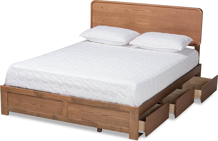 Wholesale Interiors Beds - Eleni King Storage Bed Ash Walnut