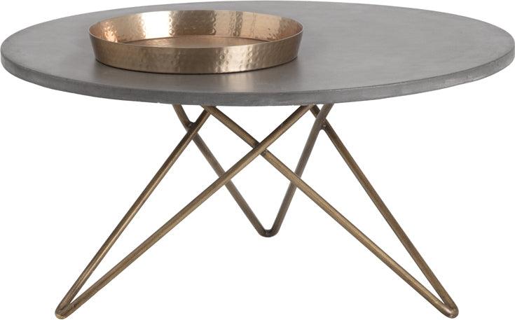 SUNPAN Coffee Tables - Wesley Coffee Table Gray & Antique Brass