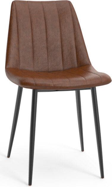 SUNPAN Dining Chairs - Drew Dining Chair - Black - Bravo Cognac (Set of 2)