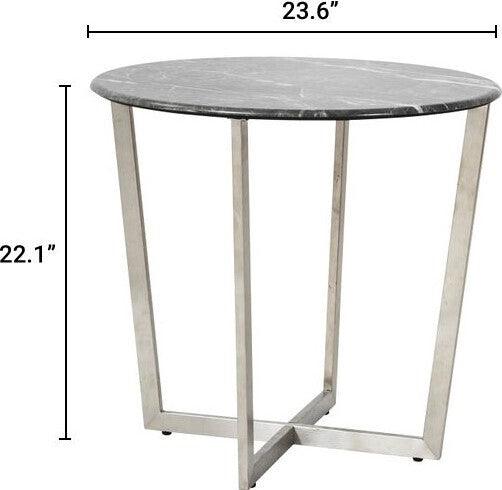 Euro Style Side & End Tables - Llona 24" Round Side Table Black