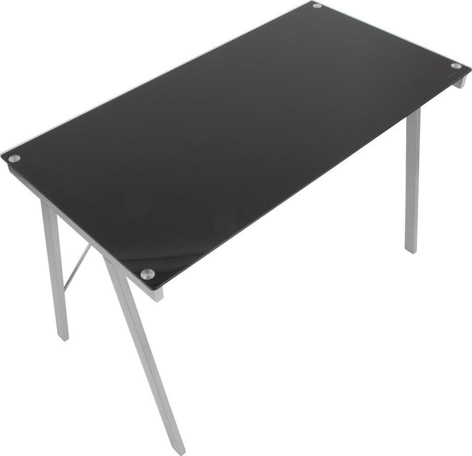 Lumisource Desks - Exponent Contemporary Desk in Black and Silver