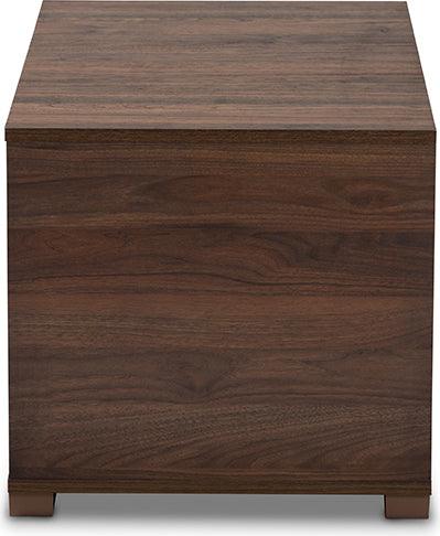 Wholesale Interiors Cat Litter Box - Jasper Modern and Contemporary Walnut Brown Finished 2-Door Wood Cat Litter Box Cover House